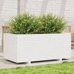 vidaXL Jardinière blanc 110x60x49 5 cm bois de pin massif