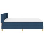 Lit à ressorts vidaXL avec matelas bleu 160x200 cm en tissu