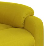 vidaXL Fauteuil de massage inclinable Jaune Velours