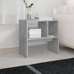 vidaXL Table d'appoint Gris béton 50x30x50 cm Bois d’ingénierie