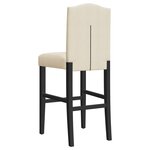 vidaXL Chaises de bar lot de 2 bois massif d'hévéa et tissu