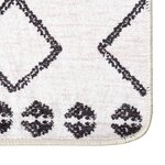 vidaXL Tapis lavable noir et blanc 120x170 cm antidérapant