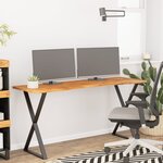 vidaXL Dessus de bureau 140x50x2 5 cm rectangulaire bois massif acacia