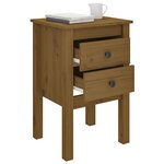 vidaXL Tables de chevet 2 Pièces Marron miel 40x35x61 5 cm Pin solide