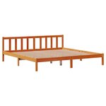 vidaXL Cadre de lit et tête de lit cire marron 180x200 cm bois de pin