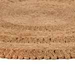 vidaXL Tapis Jute tressé à la main 120 cm Rond
