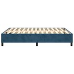 vidaXL Cadre de lit sans matelas bleu foncé 140x190 cm velours