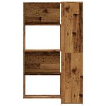 vidaXL Bibliothèque d'angle à 4 niveaux vieux bois bois d'ingénierie