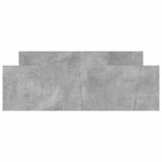 vidaXL Cadre de lit tête de lit et pied de lit gris béton 140x190 cm