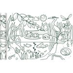 Rouleau fresque à colorier  35 cm x 5 m thème l'écosystème