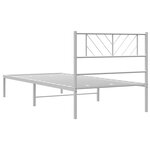 vidaXL Cadre de lit métal avec tête de lit blanc 100x190 cm