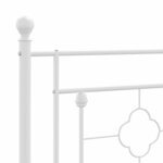vidaXL Cadre de lit métal sans matelas et pied de lit blanc 100x200 cm