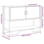 vidaXL Table console chêne marron 100x35x74 5 cm bois d'ingénierie
