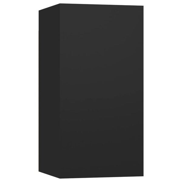 vidaXL Meuble TV Noir 30 5x30x60 cm Bois d’ingénierie