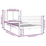vidaXL Cadre de lit sans matelas 90x200 cm bois de pin massif