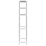vidaXL Support de rangement 3 niveaux de toilette Argenté 53x28x169 cm