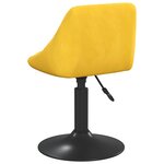 vidaXL Chaises à manger pivotantes lot de 2 jaune moutarde velours