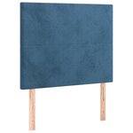 vidaXL Sommier à lattes de lit avec matelas Bleu foncé 90x200 cm