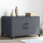 vidaXL Table basse anthracite 68x50x43 5 cm acier laminé à froid