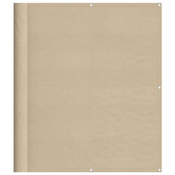 vidaXL Écran de balcon beige 120x1000 cm 100  polyester oxford