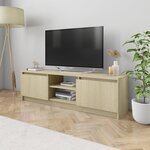 vidaXL Meuble TV Chêne sonoma 120x30x35 5 cm Bois d’ingénierie