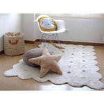Tapis coton forme biscuit - blanc - 120 x 160