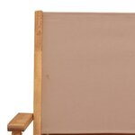 vidaXL Ensemble à manger de jardin 7 Pièces taupe tissu et bois massif