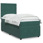 vidaXL Sommier à lattes de lit avec matelas Vert foncé 90x190 cm