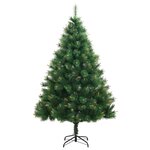 vidaXL Sapin de Noël artificiel à charnières avec support 180 cm