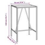 vidaXL Ensemble de bar de jardin 5 Pièces avec coussins noir poly rotin