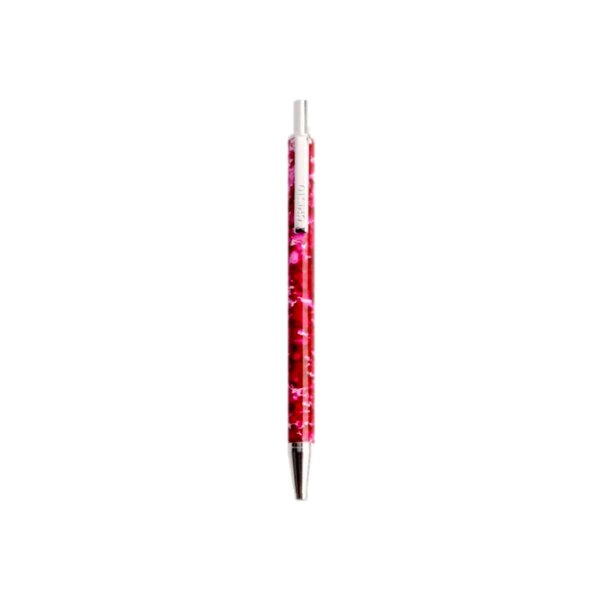 Cristo - mini stylo bille 10.7 x 0.5 cm en métal - marbré rouge