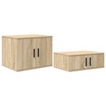 vidaXL Cadre de lit de rangement Chêne Sonoma 90x200 cm