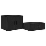 vidaXL Cadre de lit de rangement Chêne noir 80x200 cm