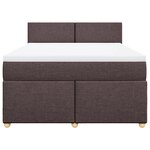 vidaXL Sommier à lattes de lit avec matelas Marron foncé 140x190 cm