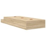 vidaXL Cadre de lit de rangement en chêne Sonoma 75x190 cm