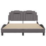 vidaXL Cadre de lit sans matelas gris 140x200 cm similicuir