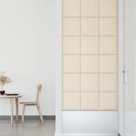 vidaXL Panneaux muraux 12 Pièces Crème 30x30 cm Velours 1 08 m²
