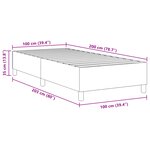 Box Spring VidaXL Bleu 100x200 cm Tissu Velours Côtelé