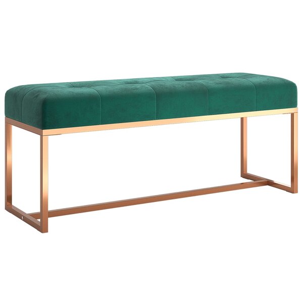 vidaXL Banc Vert foncé 110x36x45 cm Velours