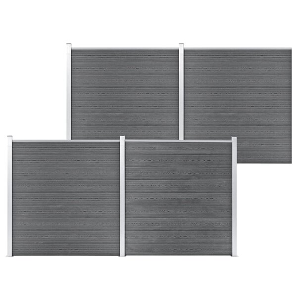 vidaXL Clôture de jardin WPC 699x186 cm Gris