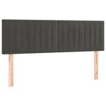 vidaXL Têtes de lit 2 Pièces Gris foncé 72x5x78/88 cm Velours