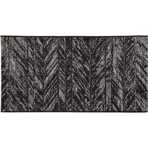 Tapis en polypropylène noir evora 110 x 60 cm