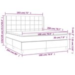 vidaXL Sommier à lattes de lit matelas et LED Marron foncé 180x200cm