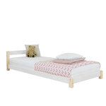 Lit enfant DREAMY 80 x 160 - blanc et naturel