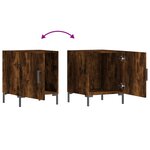 vidaXL Table de chevet chêne fumé 40x40x50 cm bois d'ingénierie
