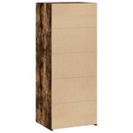 vidaXL Buffet haut chêne fumé 50x41x124 cm bois d'ingénierie