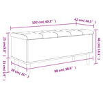 vidaXL Banc de rangement sonoma gris 102x42x46 cm bois d'ingénierie