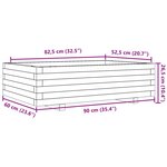 vidaXL Jardinière blanc 90x60x26 5 cm bois de pin massif