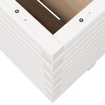 vidaXL Jardinière blanc 100x100x49 5 cm bois de pin massif