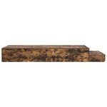 vidaXL Cadre de lit de rangement Chêne fumé 100x200 cm